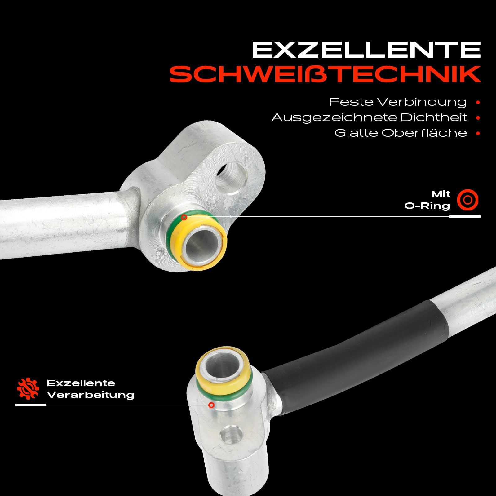 Frankberg Klimaleitung Klimaschlauch Kompatibel mit A4 800 1.9L 2000-2004 A4 8EC 1.9L 2004-2008 A4 Avant 800000 1.9L 2001-2004 A4 Avant 8ED 1.9L 2004-2008 Replace# 8E0260701BK