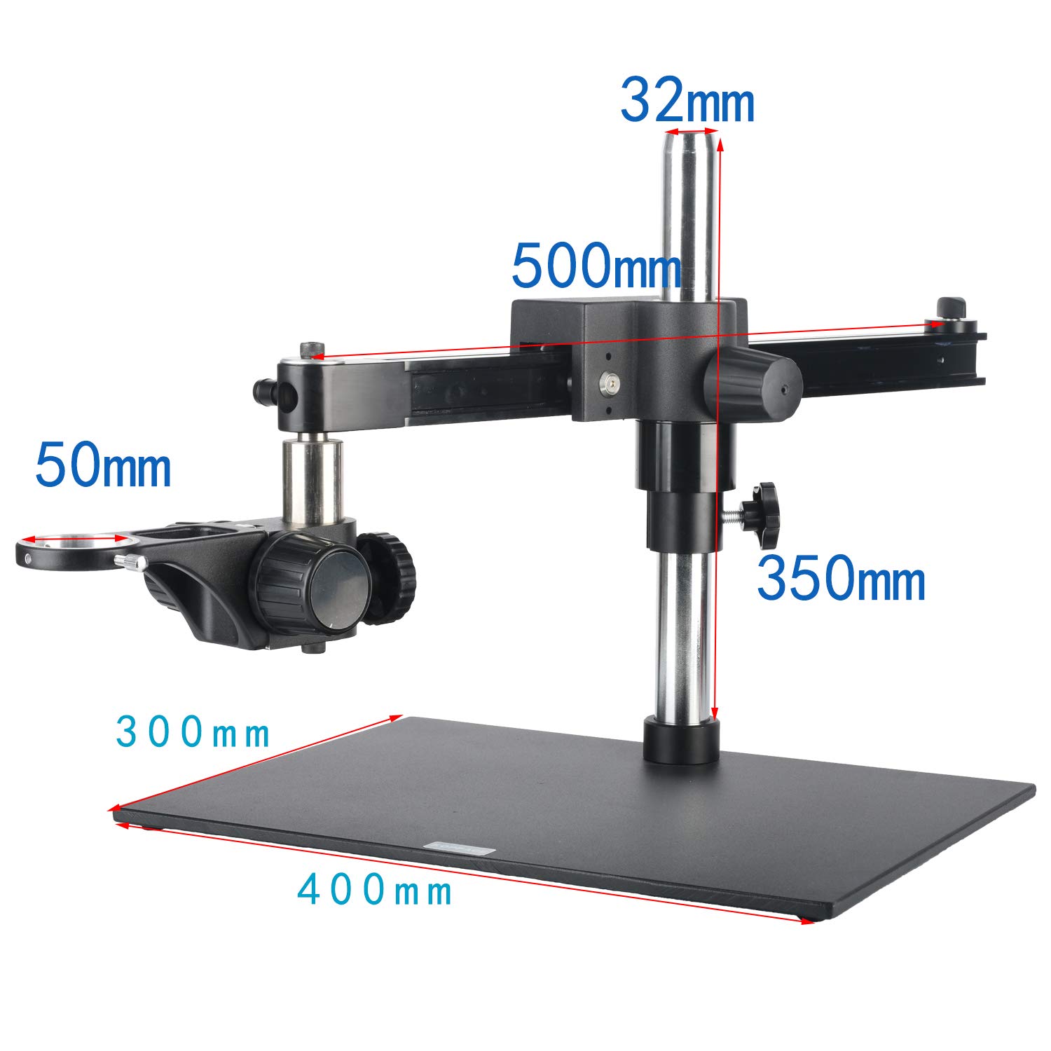 KOPPACE 20X-200X 4K 8.3 Million Pixels Electron Microscope Cross Arm Bracket Can Take Pictures Video Measuring Microscope