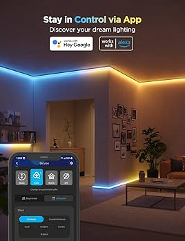 Amazon.com: Govee RGBIC LED Strip Lights 16.4ft with Covers, Smart