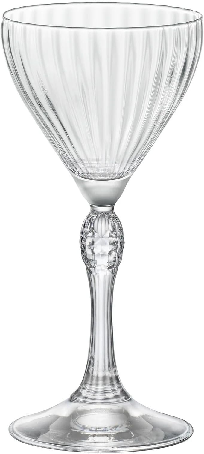 America '20s 4.75 oz. Nick & Nora Martini Glasses, Clear, Set of 4