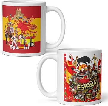 spanya Kupa Bardak 2 Adet Seyahat Hat ra Spain Mug