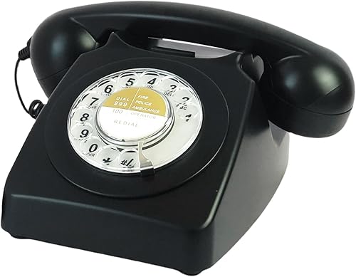 Benotek Teléfono, teléfonos fijos con cable para el hogar, teléfono retro de moda antigua con teclado de dial giratorio, teléfonos antiguos de moda,