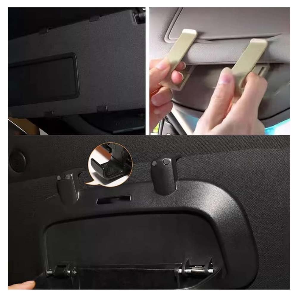 Scatola Portaoggetti Occhiali da Sole Auto per Nissan Micra 2013-2027, Porta Occhiali Parasole Scatola Portaoggetti Organizer Accessorio Interni,C/Grey