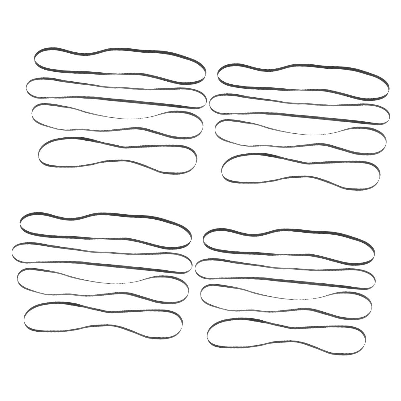 Toyvian 16stücke Teiliges Antriebsriemen Für Plattenspieler Gummiriemen Für Vinyl-drehteller Ersatzriemen Mit Präziser Für Ruhigen Betrieb Und Geräuschreduzierung