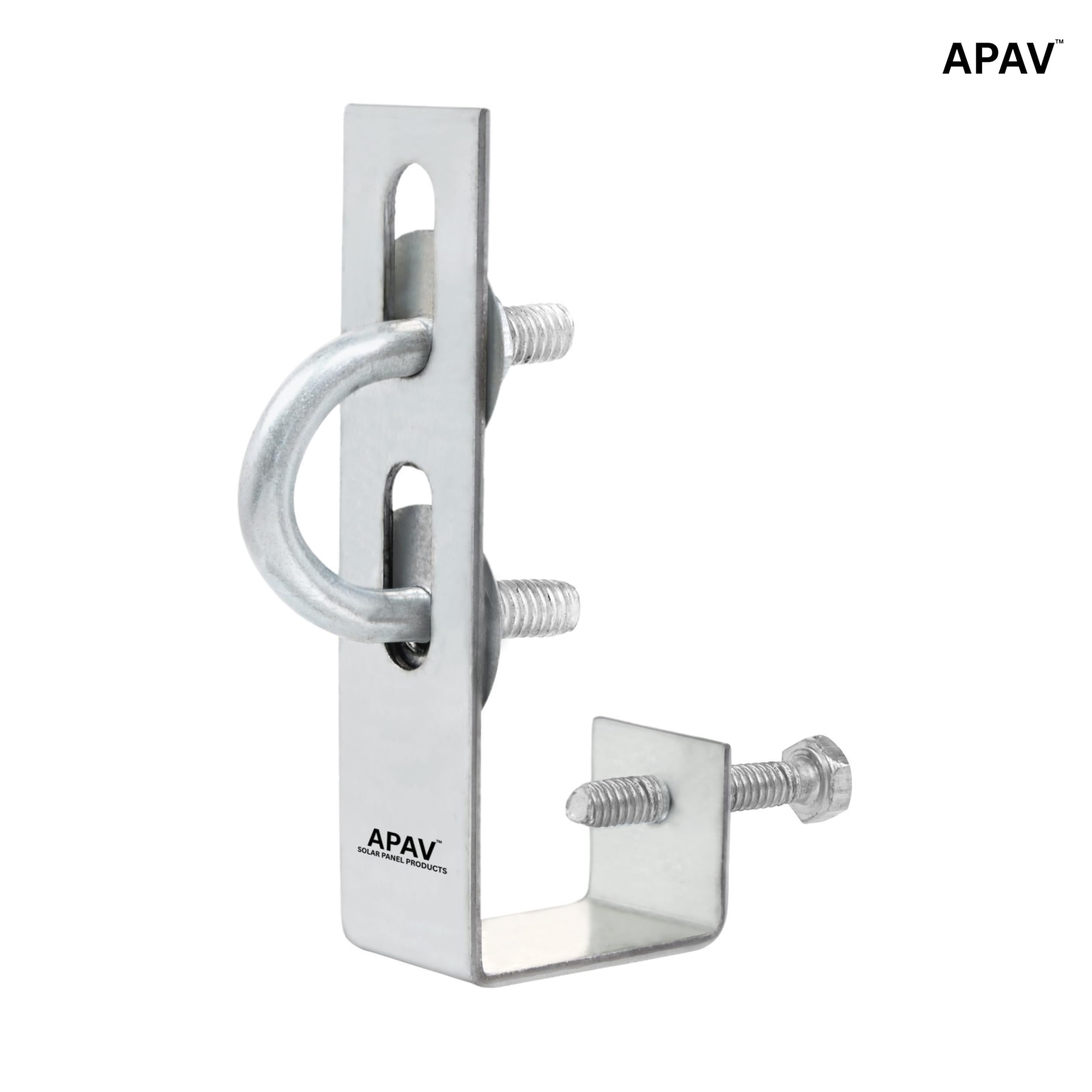 APAV Solar Panel Cleaning Hanger Clamp 1/2 Inch, Galvanized Material, Easy Installation, Fits All Solar Panel Frames, Durable Support for Plumbing Pipes and Efficient Cleaning ((Pack of 10)) - Image 2 thumbnail