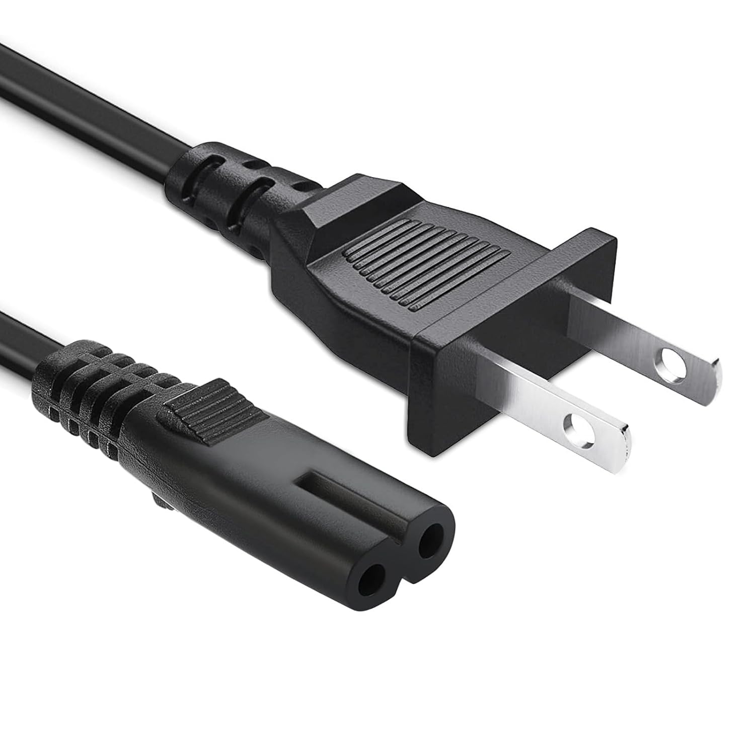 2 Prong AC TV Power Cord for Samsung UN40 UN43 UN48 UN49 UN50 UN55 UN60 UN65 UN70 UN75 UN78 Series 4k Smart TV P/N 24″ 32″ 40″ 43″ 48″ 49″ 50″ 55″ 60″ 65″ 75″ 85 inch C7 Charger 5FT Cable Replacement