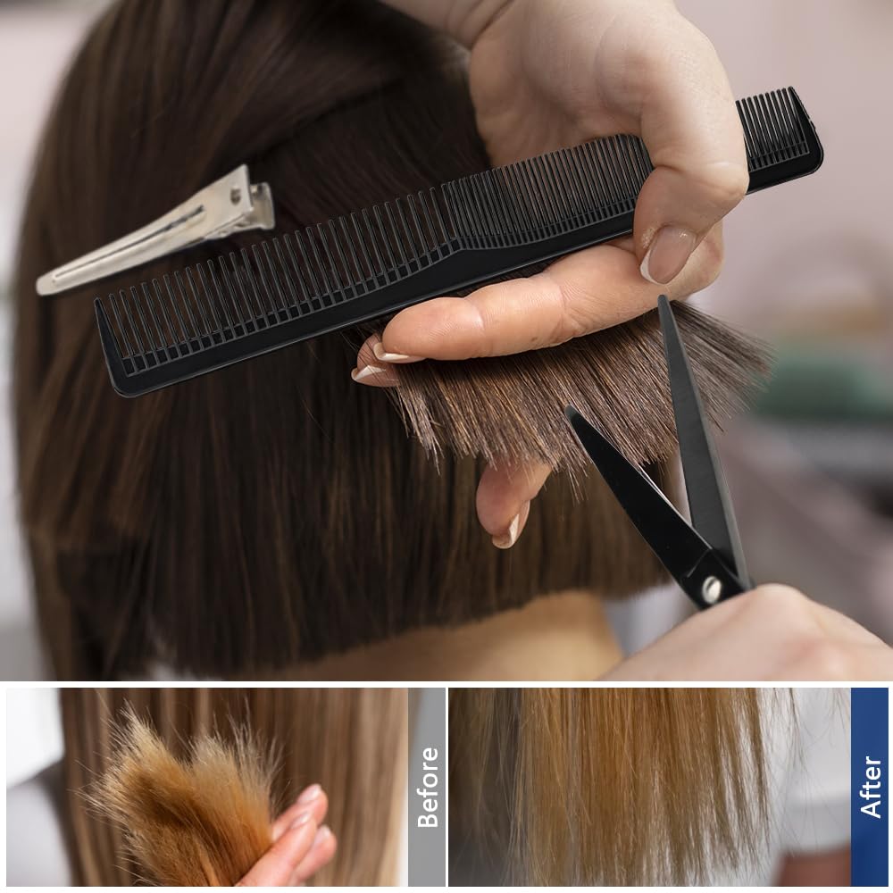 Set di forbici capelli, Set di Forbici parrucchiere professionali 6,7", forbici per sfoltire i capelli, con mantello da parrucchiere, adatto per famiglie, saloni, donne, uomini e bambini