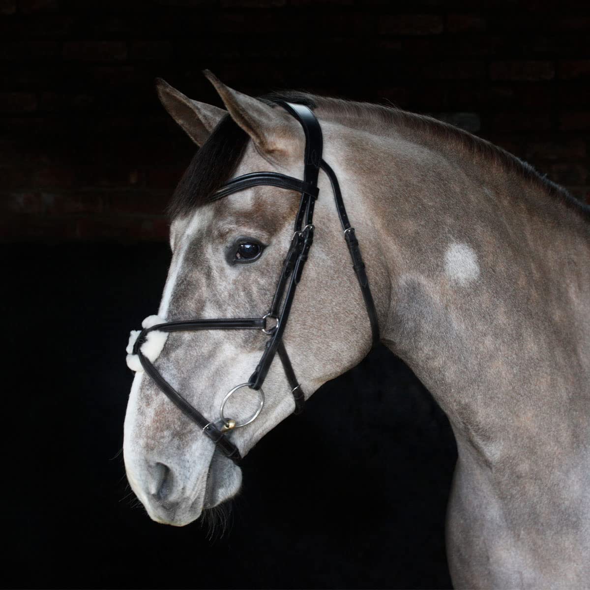 Harry Hall Cottage Craft Grackle Bridle Black | Anatomical Horse Bridles | Grackle Noseband For Extra Full | Leather Tack