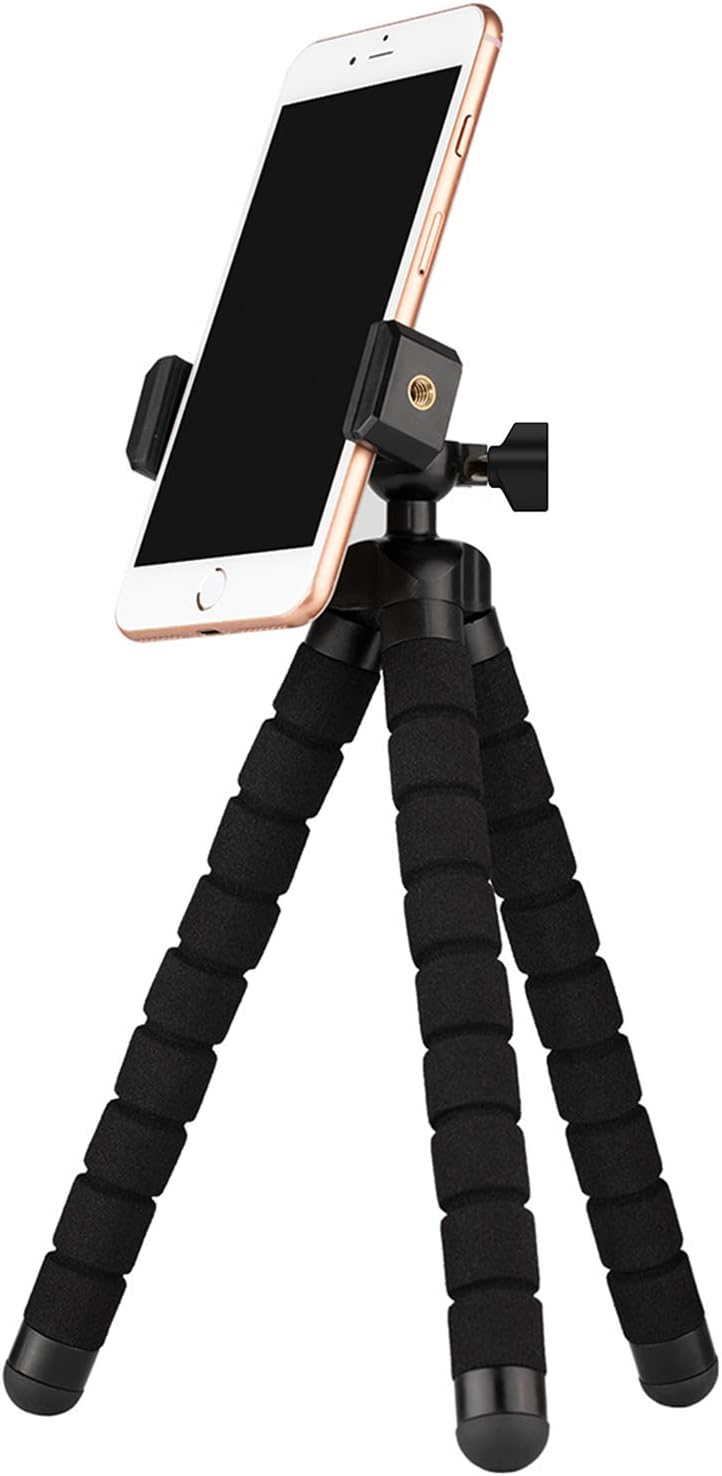 Ailun Phone Tripod Mount Stand Phone Holder Small Light Compatible with iPhone 13 12 12Pro12Mini 12Pro Max iPhone X Xs XR Xs Max 8 8 Plus 7 7 Plus 6 6s More Camera Cellphone