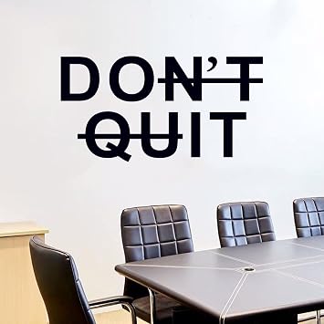 AnFigure Gym Quotes Wall Decals Inspirational Office Vinyl Art Wall Stickers for Garage Classroom School Workspaces - Dont Quit Do It 36.2"X19"