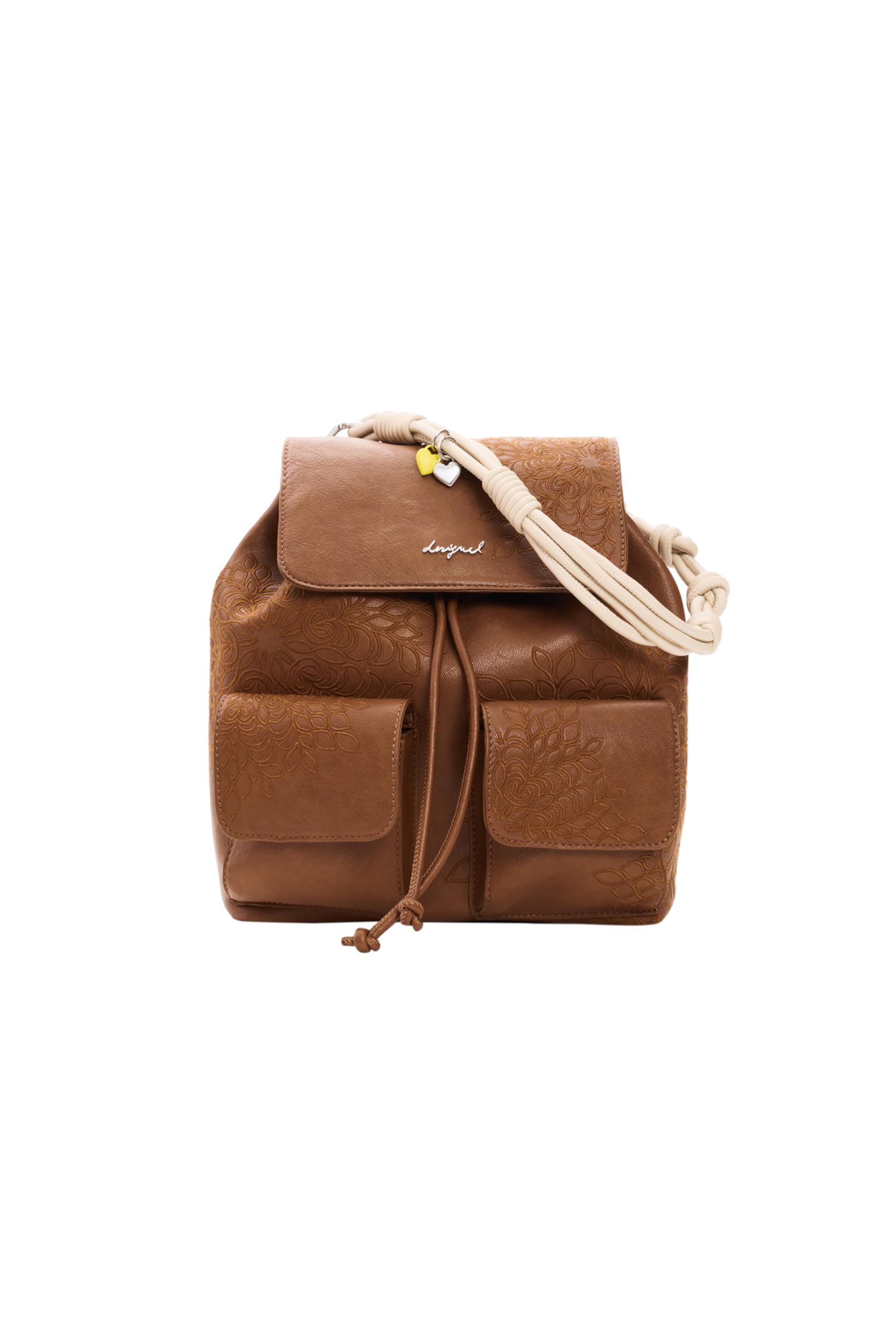Desigual mochila de ocio bolso Sierra Prisa Mini Backpack Camel marrón