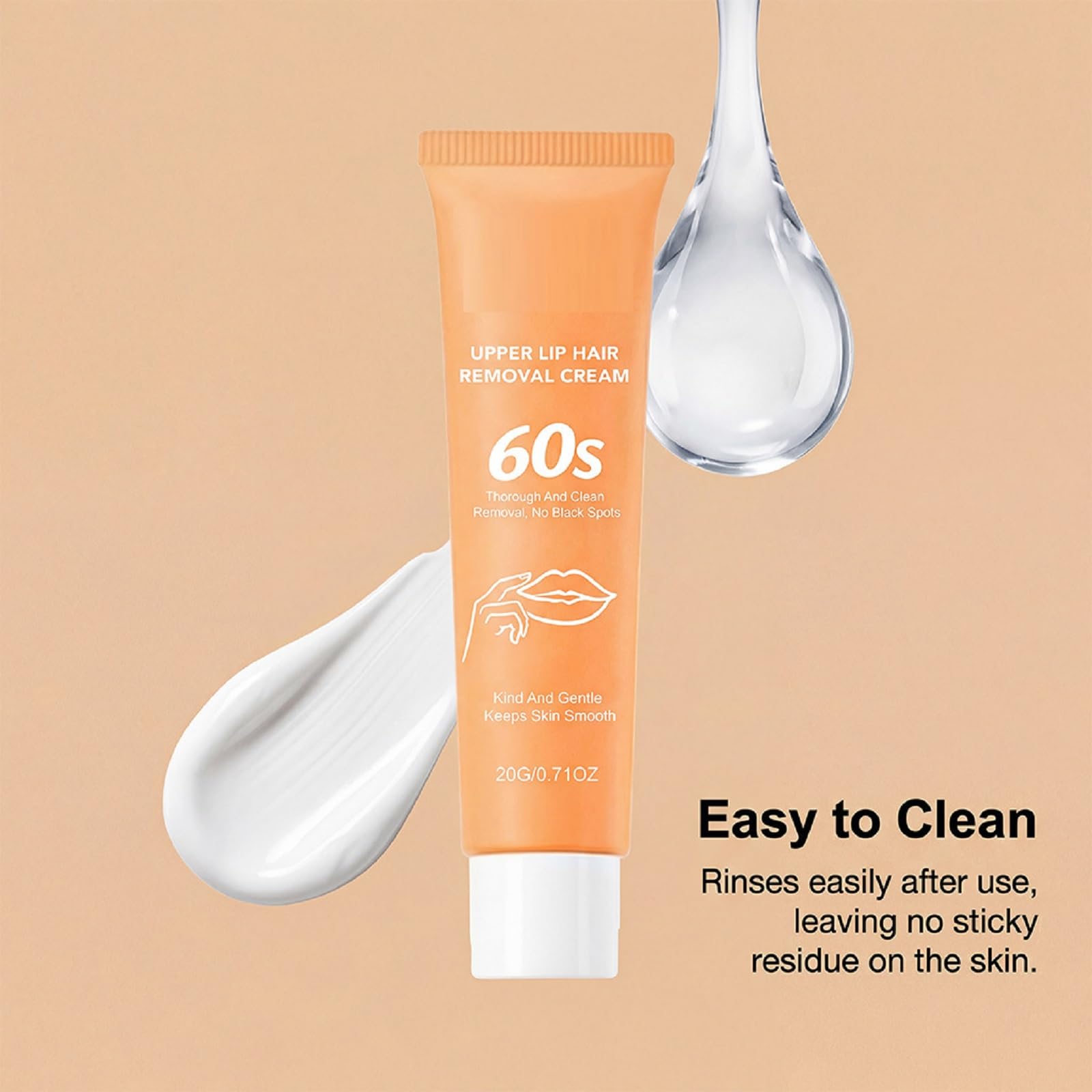 Crema depilatoria viso (donne), epilatore labbro superiore, crema depilatoria viso azione rapida 60 secondi, depilazione del mento labbro superiore, mento, ascelle, idrata liscia (12pcs)