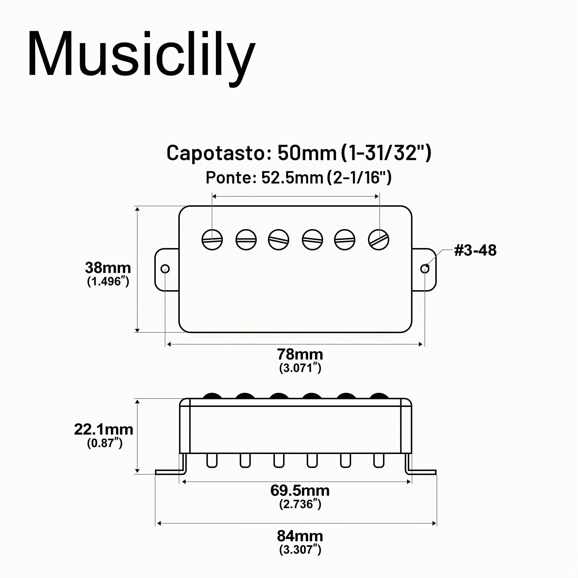 Artec LPA210 Alnico 5 Coperto Set Pick Up Humbucker Manico Ponte Nickel