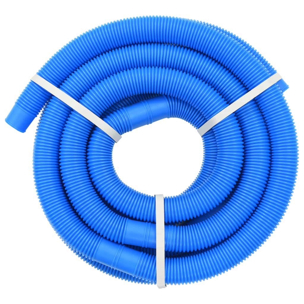 vidaXL Manguera de piscina azul PE limpiador manguera de succión al vacío 1.2"/1.4" longitud múltiple