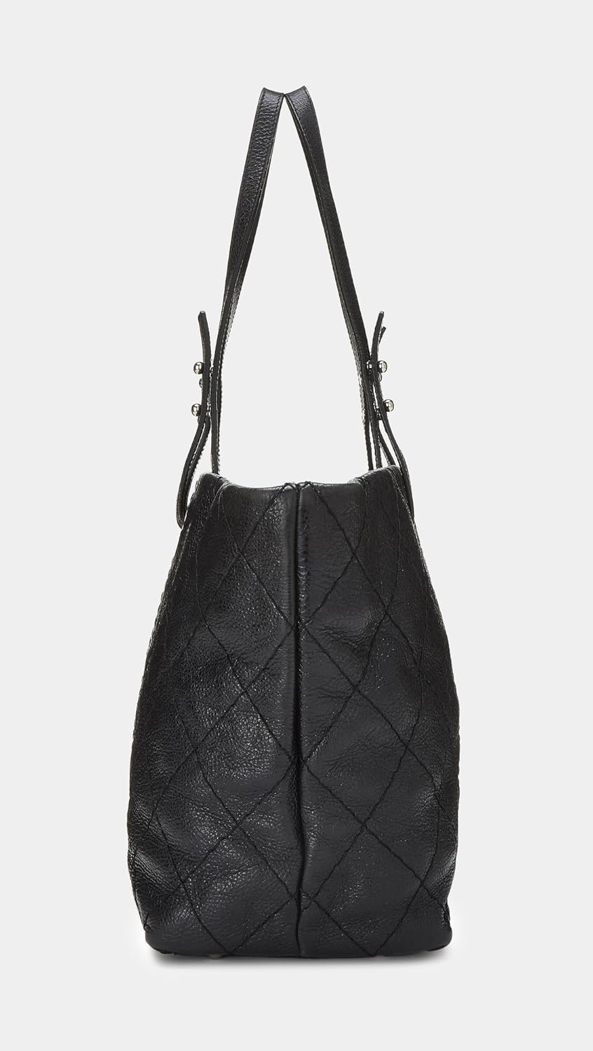 CHANEL What Goes Around Comes Around Women's Pre-Loved Black Calfskin On The Road Large Bag - Image 5