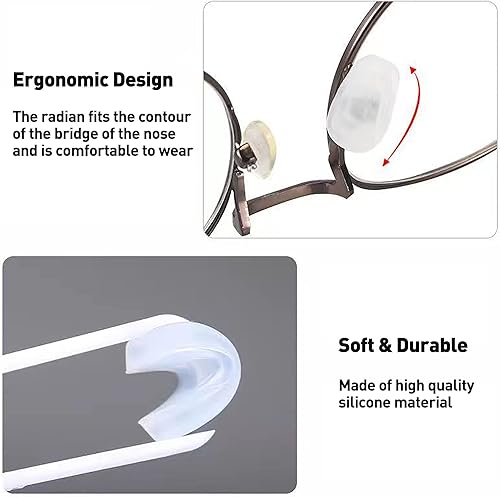 Miniatura 4 de Fundas de almohadilla de nariz para lentes, almohadilla de silicona antideslizante para lentes, fundas protectoras para gafas almohadillas para
