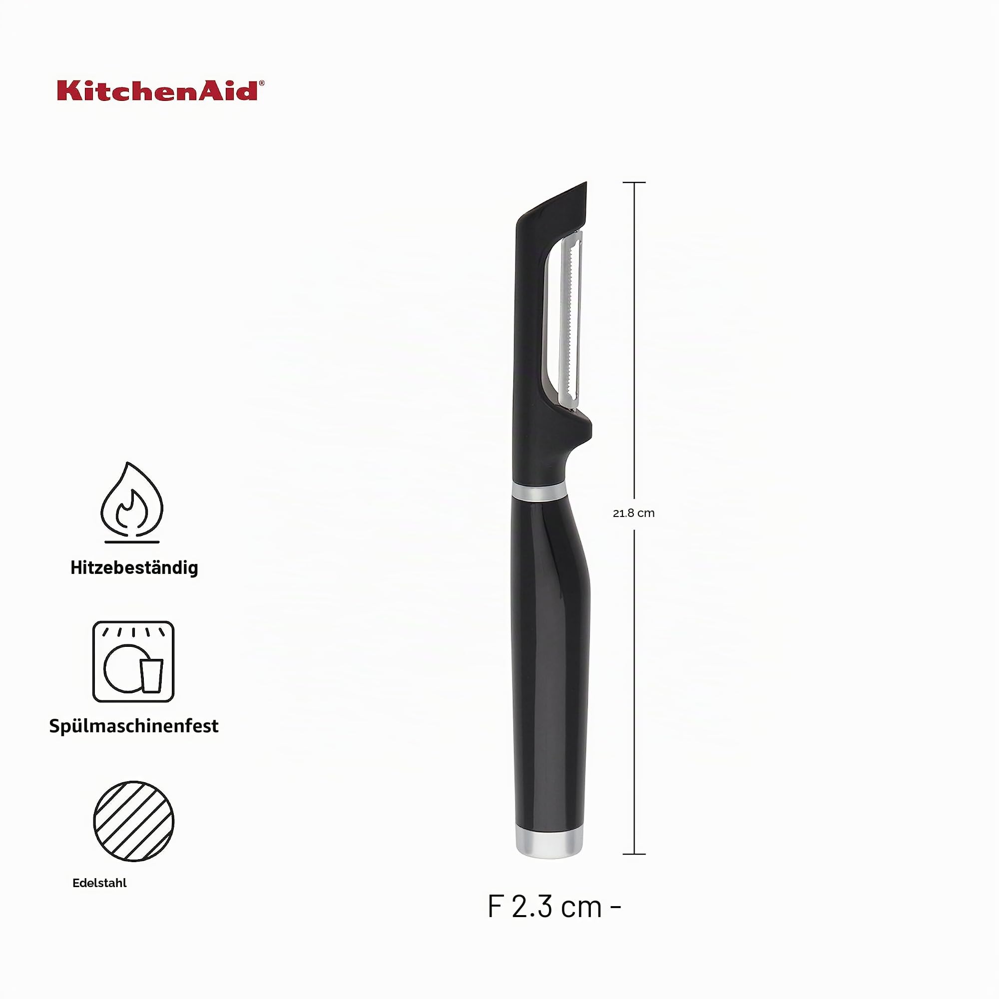 KitchenAid KE112OHOBA Classic Euroschäler, Edelstahl, Kunststoff, Schwarz 2