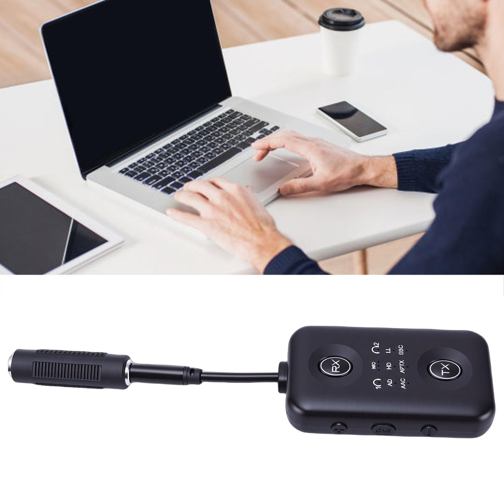 Generic Adattatore per Trasmettitore Wireless Bluetooth 5.4 con Latenza Ultra Bassa per Chiamate Fluide per Riunioni di Ufficio