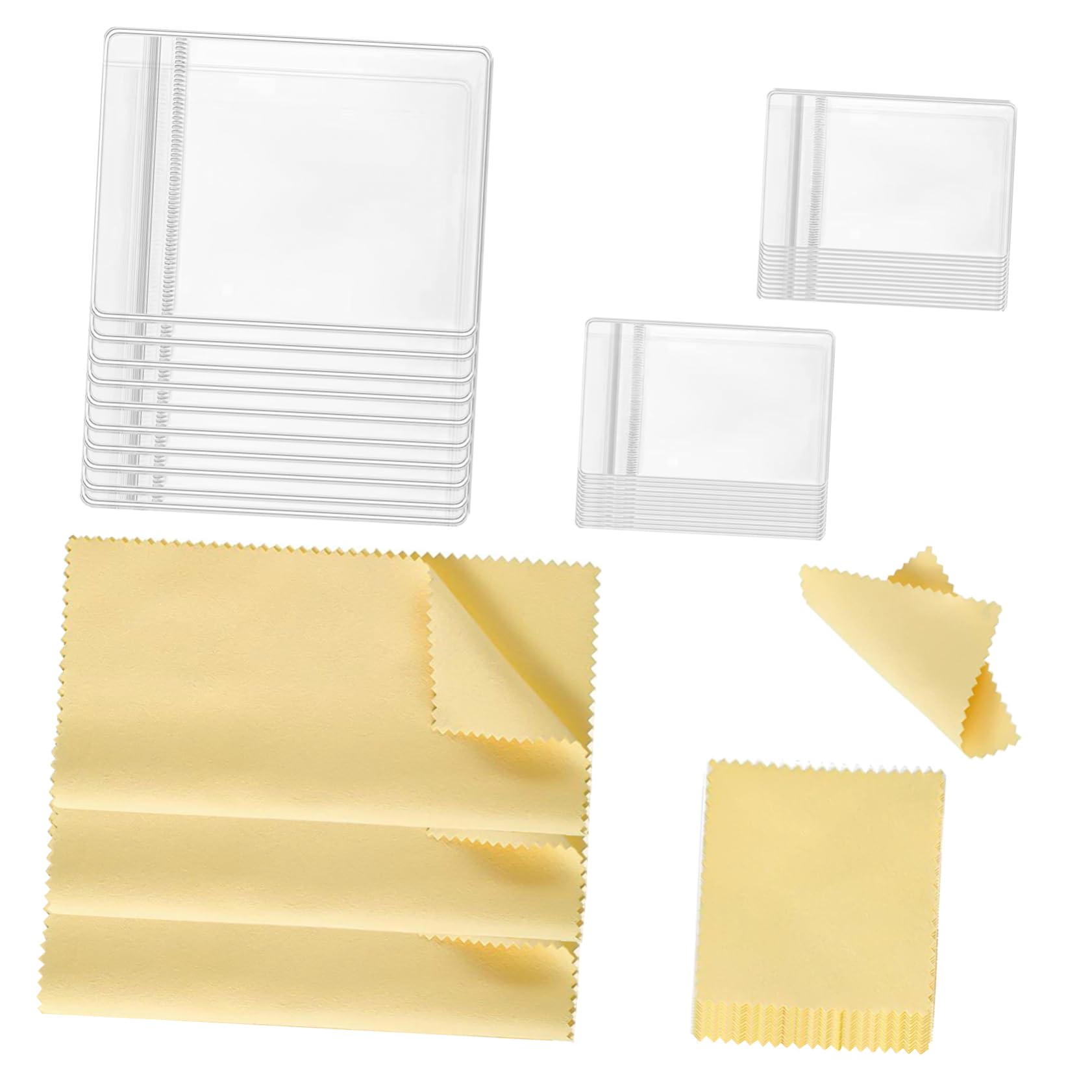 5 Sets 73 Tlg Reinigungsset Zur Aufbewahrung Von Ohrringen Und Schmuck Transparente Aufbewahrungstasche Mit Anlaufschutz Für Schmuck Set Mit 73 Stück Geldbörse Tragetasche