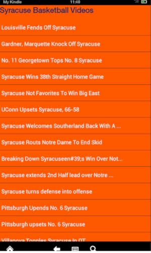 Syracuse Basketball News (Kindle Tablet Edition)