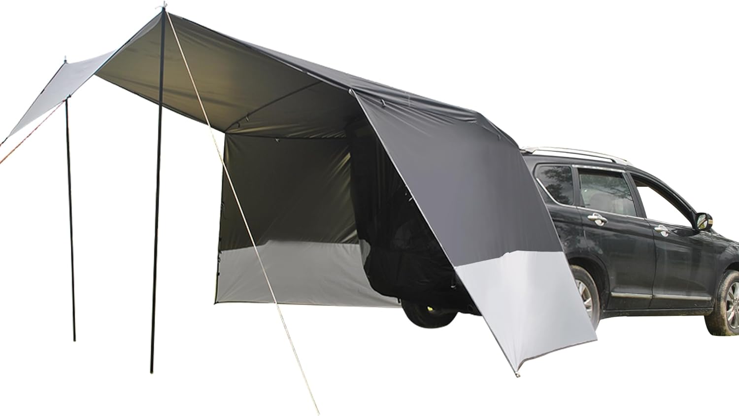 Multi-Use SUV Camping Tent & Side Awning - 3 Large Canopies, 174.38sq.ft Shade, 6.6ft Height, Easy Setup & Tech-Design