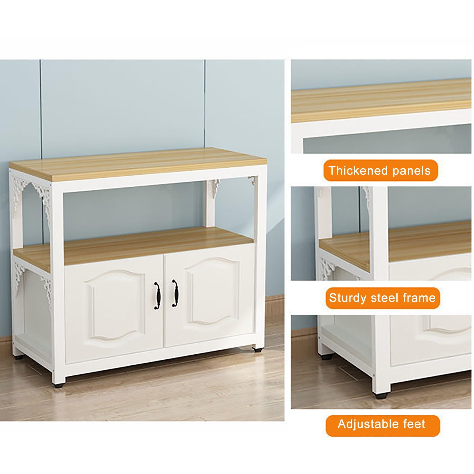 Rium Akwarium Rack Heavy Duty 20-55 litrów, z szafką do przechowywania z drzwiami, wielopoziomowy stojak, odpowiedni do terrarium gadów, dekoracja