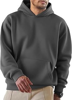 PINSPARK Hoodie Men's Long Sleeve Lightweight Hoodie Fashion Leisure Pullover Fitness Jogging Sweatshirt Tennis Skateboard Hoodies for Men with Pocket