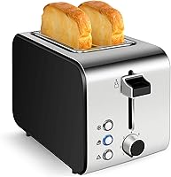 Toaster 2 Slice Extra-Wide Slot Toaster, 7 Browning Settings, Defrost/Reheat/Cancel Functions, Toast Boost, Auto...