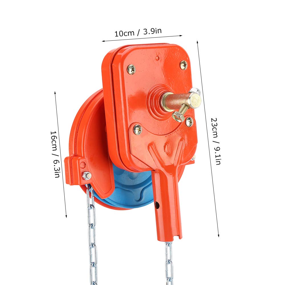 Treuil Manuel Enrouleur Film De Serre – Aluminium Robuste, Rapport 4:1, Chaîne 3m, Pour Serre Double Couche Ou Toit