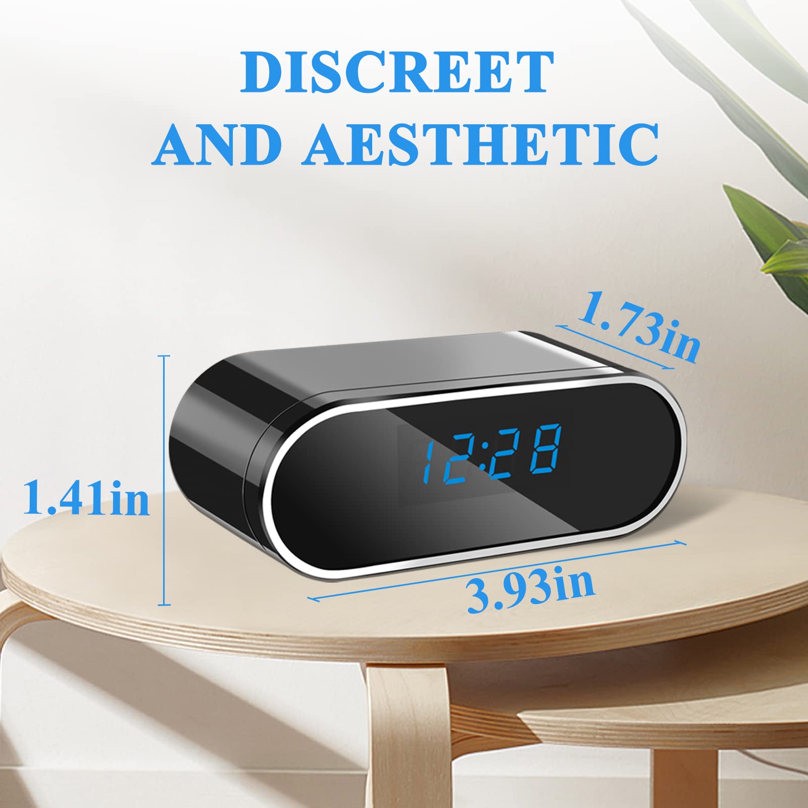 Mini Telecamera Spia WiFi 5G,Videocamera Sorveglianza Interno Sveglia | 1080P Spy Cam Senza Fili , 150 ° Microcamera Spia Telecamera Visione Notturna, Rilevamento del Movimento