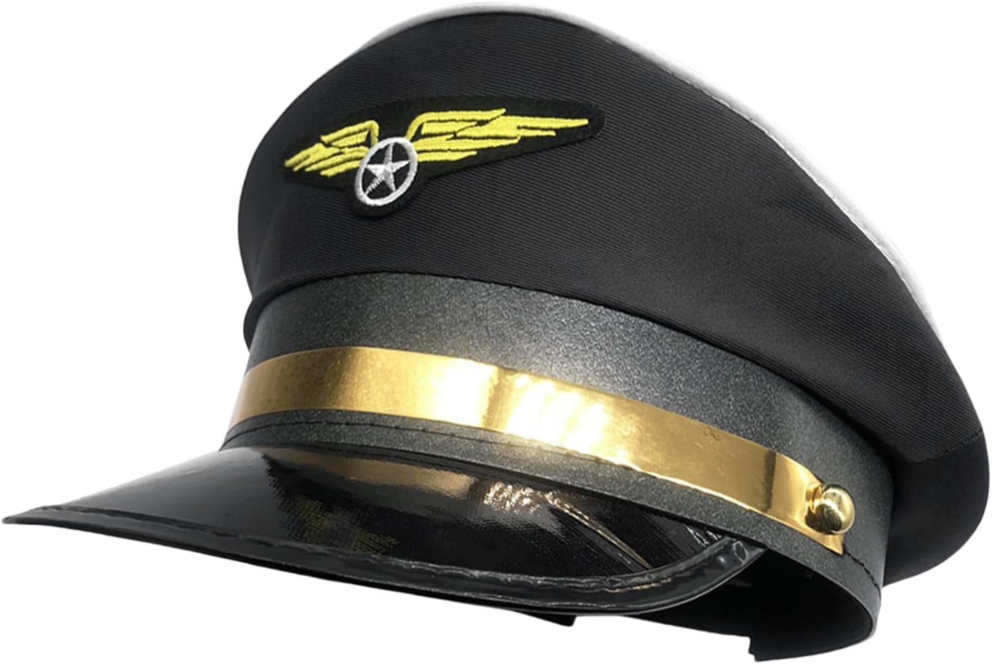 Airline Pilot Captain Hat - Airplane Halloween Costume Cap,Airline Theme Party Pilot Hat | Pilots Fancy Dress Costume Accessories, Adult Navy Captains Hats For Captain, Party, Cosplay & Supplies