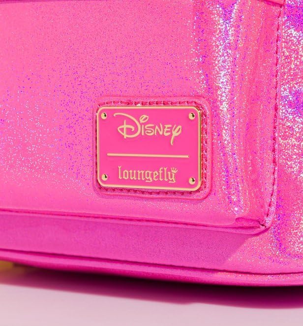 Loungefly Disney Minnie Mouse Glitter Sparkle Womens Double Strap Shoulder Bag Purse - Image 3