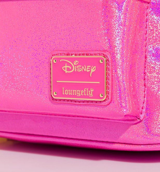 Loungefly Disney Minnie Mouse Glitter Sparkle Womens Double Strap Shoulder Bag Purse3