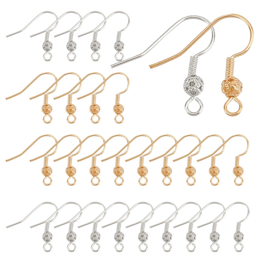 Boucles d'oreilles hypoallergéniques : 100 crochets en laiton plaqué or 18k SUNNYCLUE