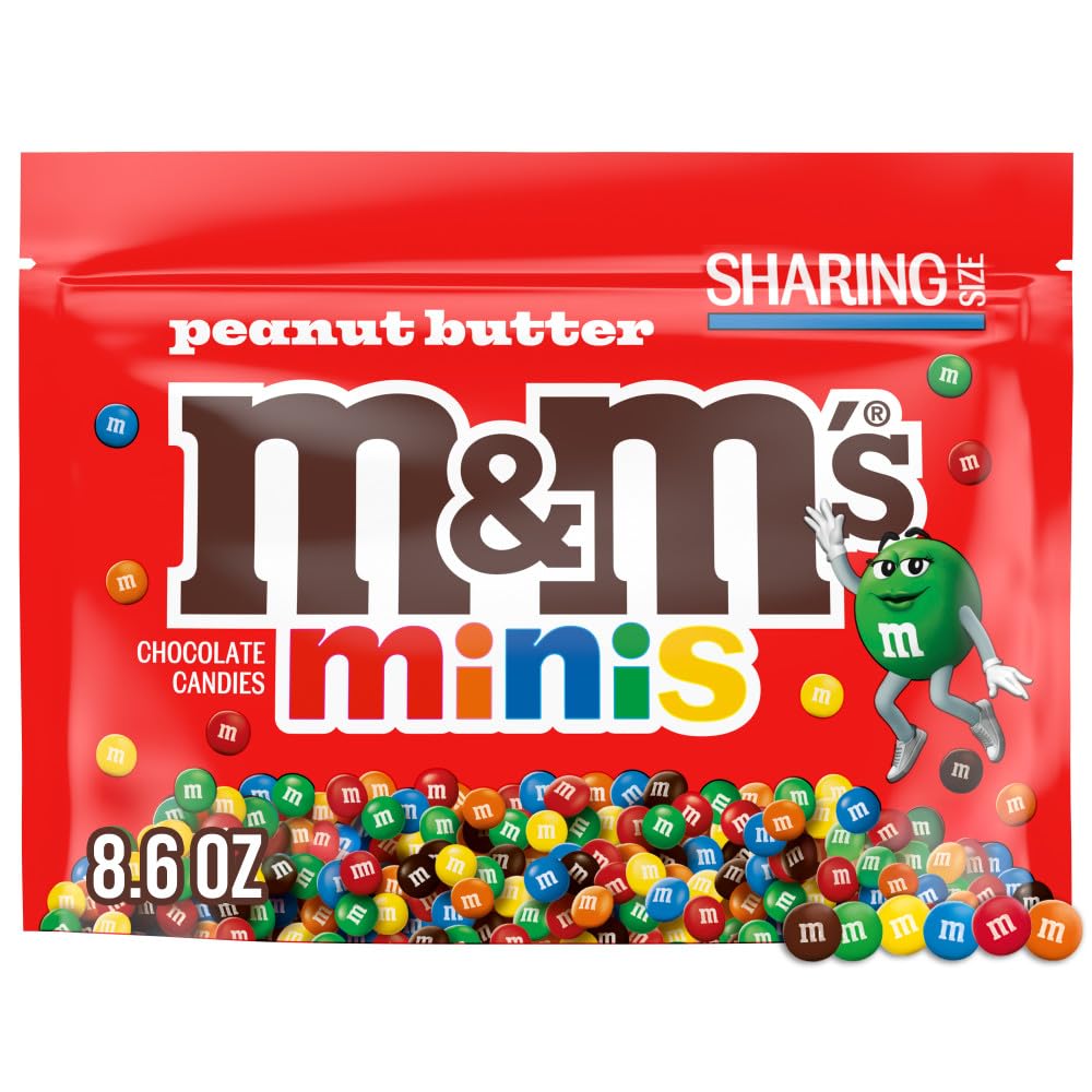 MINIS Peanut Butter Colorful Milk Chocolate Football Tailgating NFL Super Bowl Candy, Sharing Size, 8.6 Oz Candy Bag
