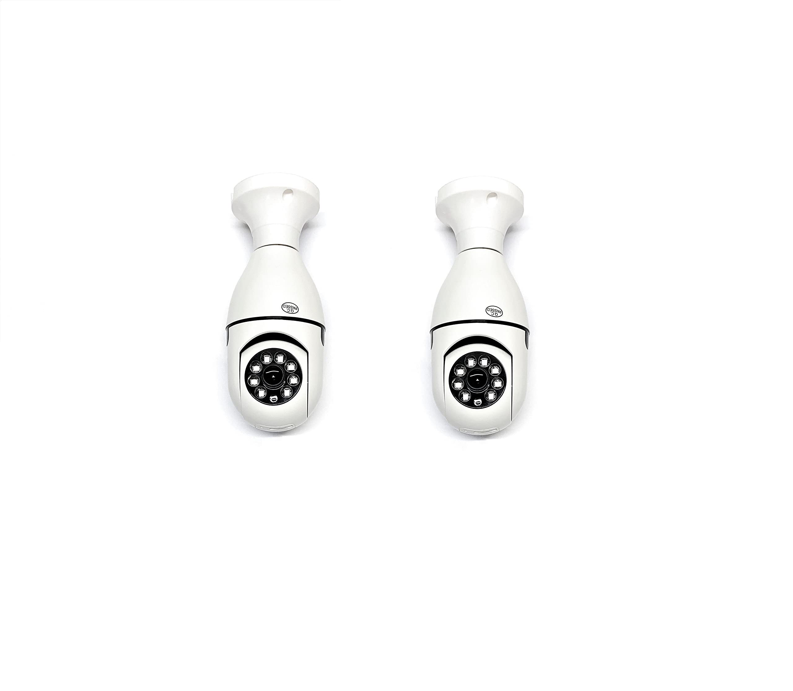 tempo di saldi Paire De Caméras Ampoule Smart WiFi HD 360° Vidéo Surveillance Nocturne