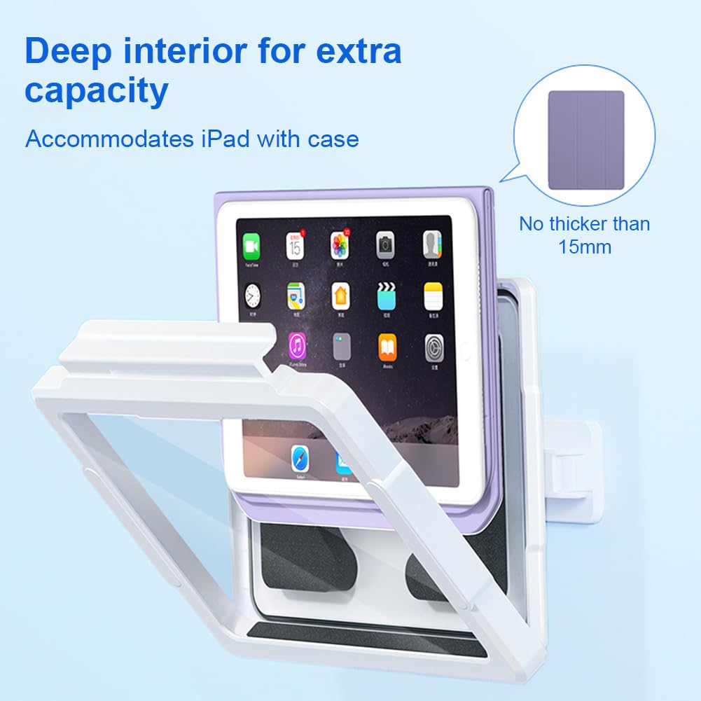 HOTUT Soporte para Tablet de Ducha, Soporte para teléfono de Ducha, Impermeable, rotación de 360°, antivaho, Alta sensibilidad, Pantalla táctil HD, Soporte Pared, se Adapta a Todos los Dispositivos