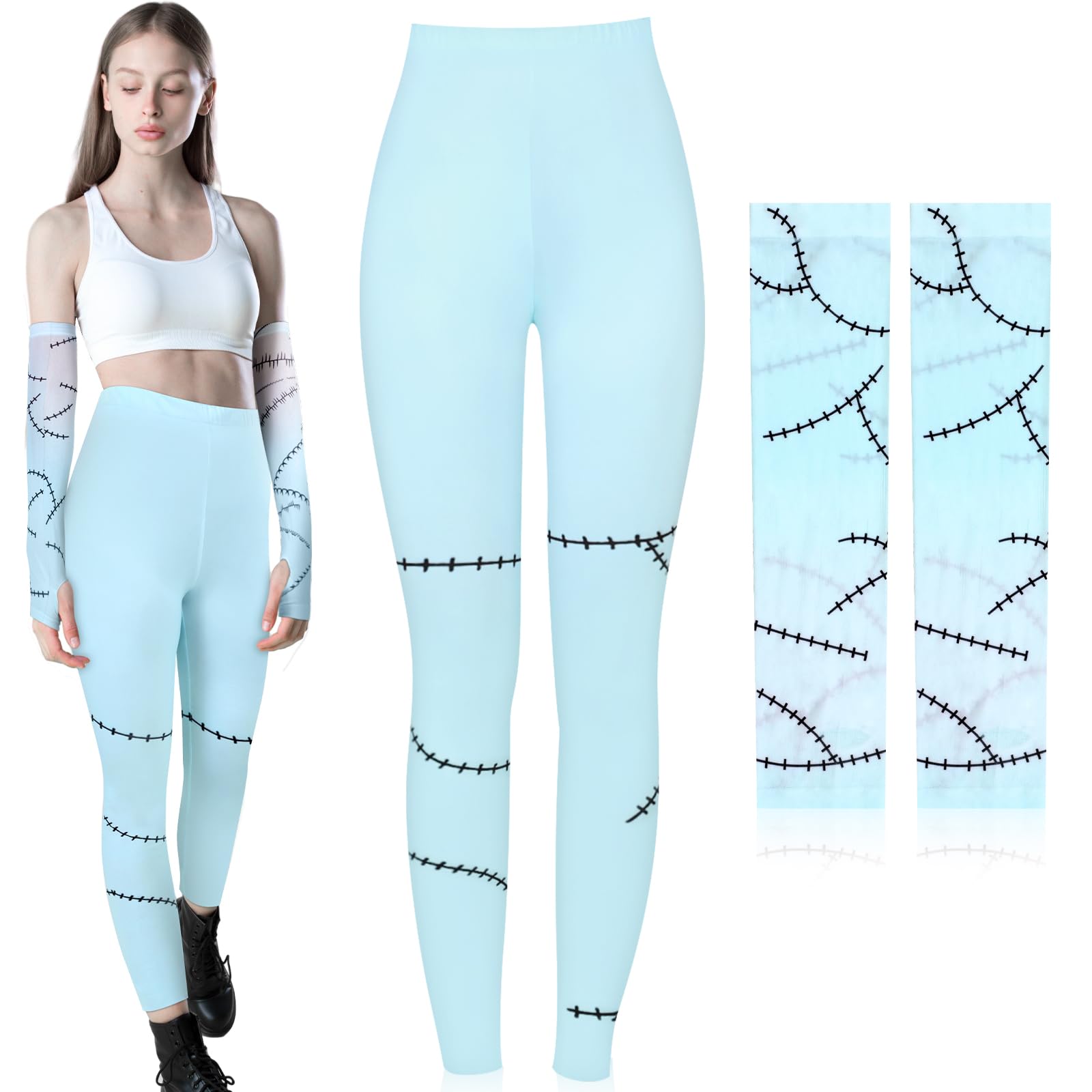 Striped Leggings 3-Pack Halloween Striped Tights – Witch-Themed