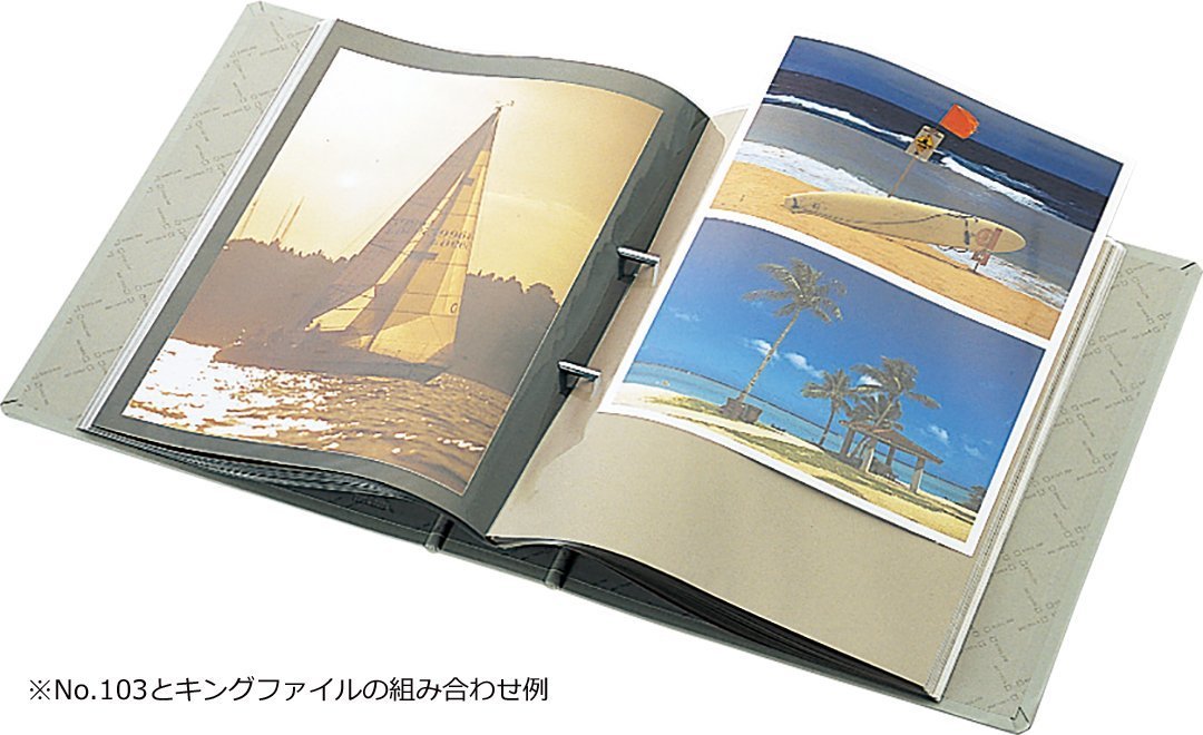 (業務用100セット) キングジム 透明ポケット 103-4 A4S 4穴 10枚 グレー : キングジム(Kingjim) 透明ポケット 103-100 A4S 100枚