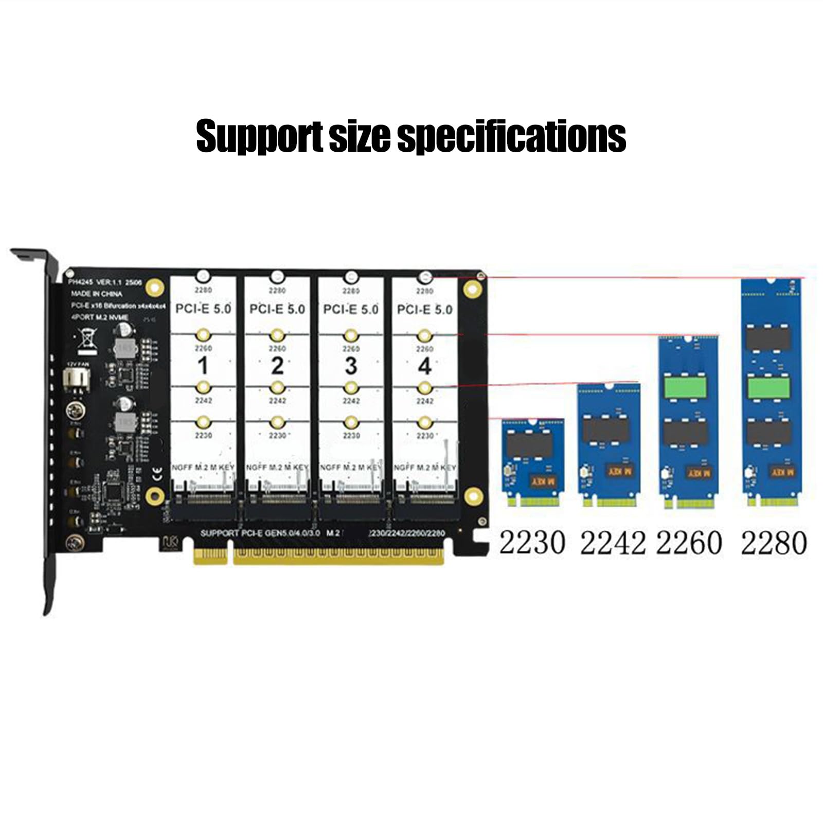 La Tarjeta de expansión PCIe X16 admite NVMe con Ventilador de