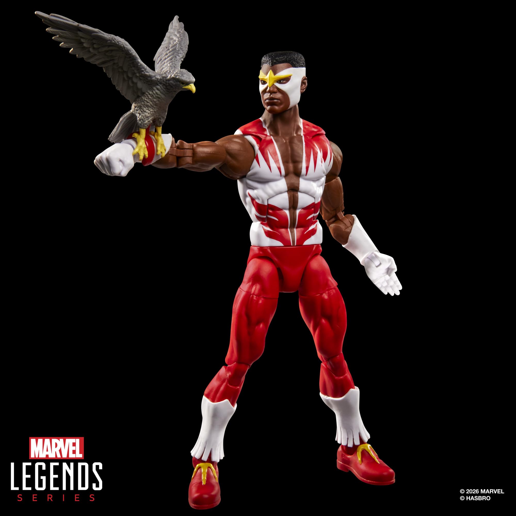 Marvel Legends Series, Secret Wars, Marvel’s Falcon, Figura Retro Coleccionable de 15 cm con Escudo lenticular, Inspirada en los cómics del Capitán América