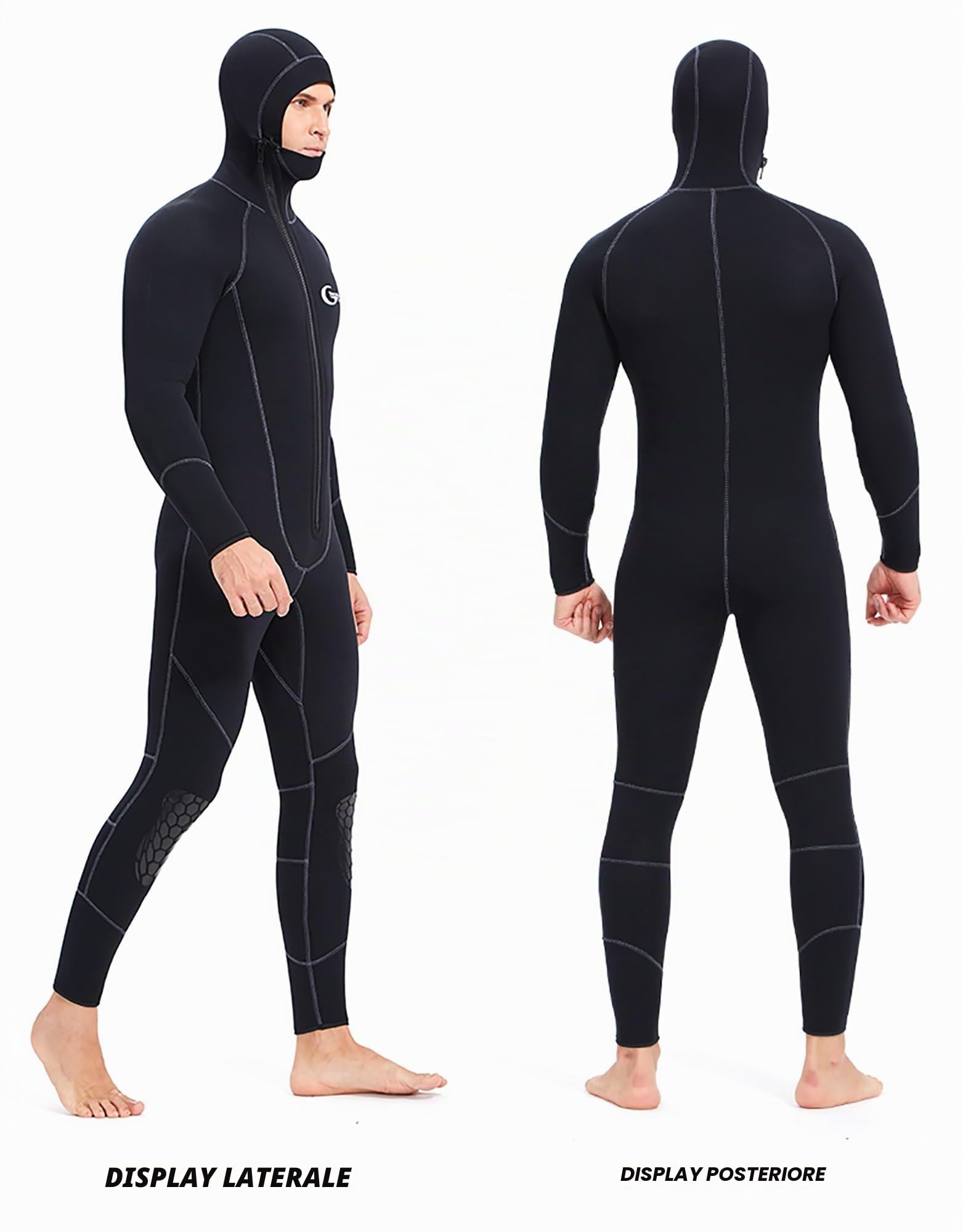 Muta mimetica for pesca subacquea 5MM Muta in neoprene da uomo Set separato da 2 pezzi Snorkeling Surf Muta da sub Costume da bagno for acque profonde