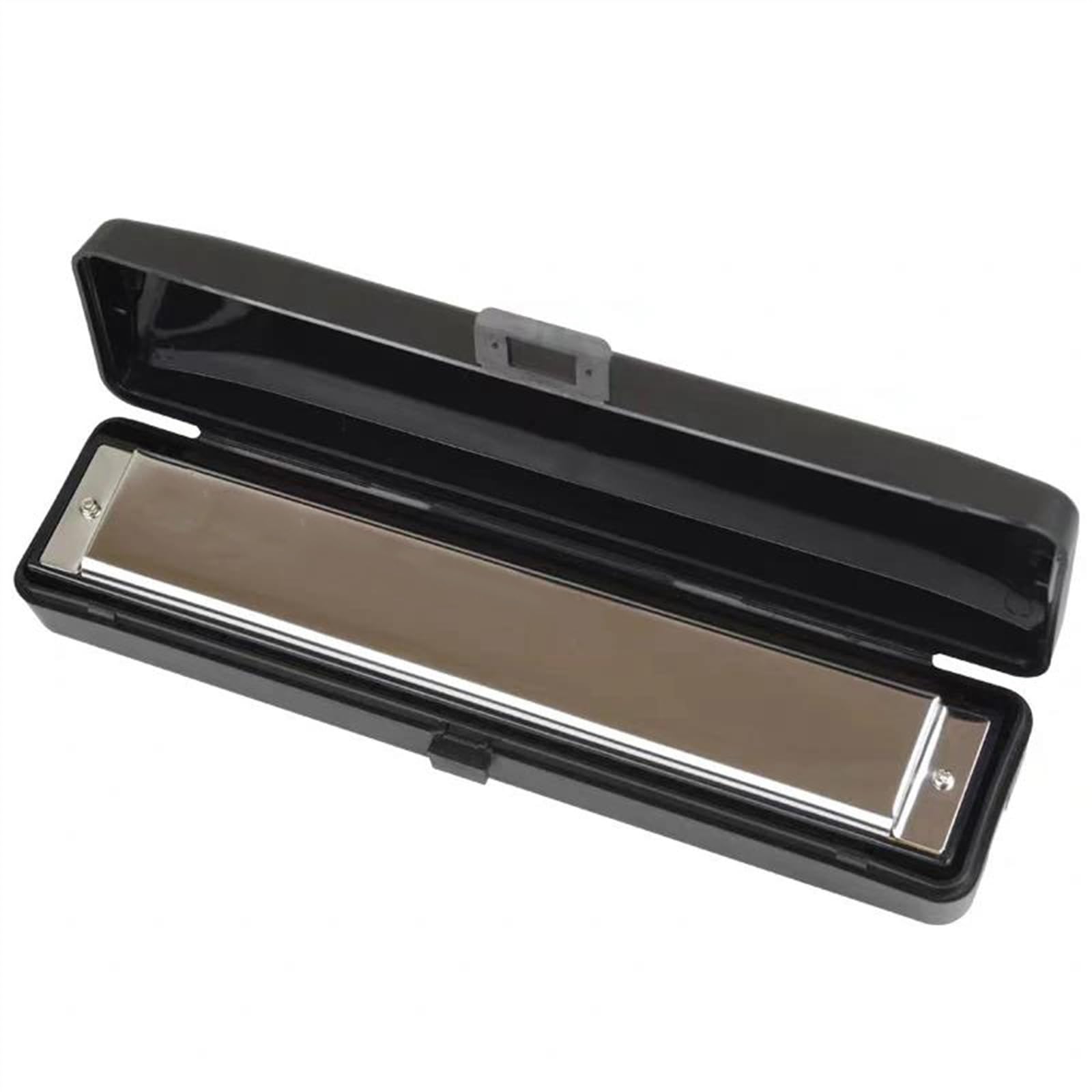 24-otworowa harmonijka wibracyjna Blues Harp Keys Instrument trzcinowy z żywicy ABS Zestaw Harmonijki Ustnej(Color:Bb)