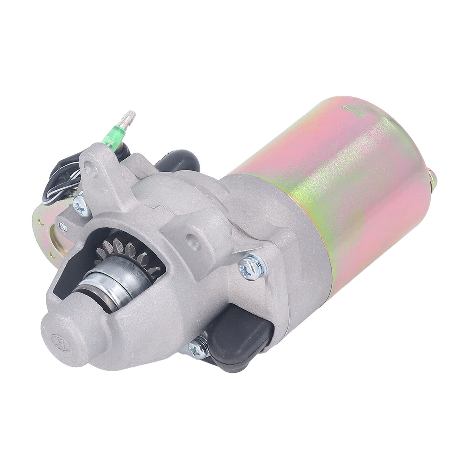 Accessoire de Remplacement de Moteur de Démarreur pour Générateur de Moteur à Essence 168F 170F GX160 GX210 17 Dents DC12V avec électrovanne Avant Arrière