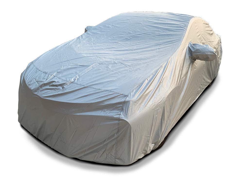 Crevelle Custom Fits 2004-2022 Toyota Prius/Prius Prime/Prius Plug-in Hatchback Wagon Car Cover Silver Metallic Covers