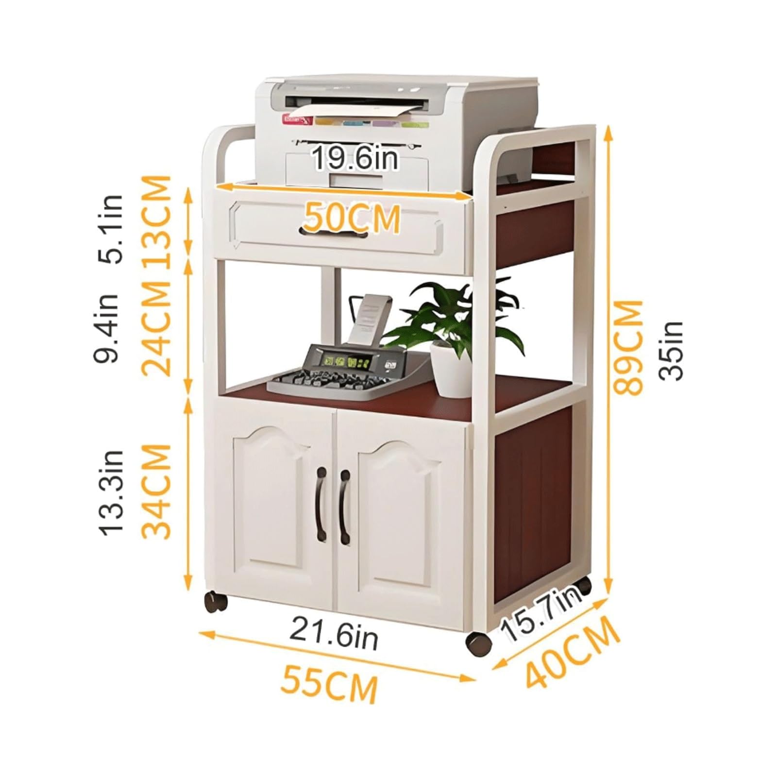 Stand 2 Tier Av Media Stand Con Cassetto & Cavalletto Di Porta In Legno Stereo Component Armadio Moderno Console Di Videogiochi Mensola Per Casa Ufficio Soggiorno, Naturale