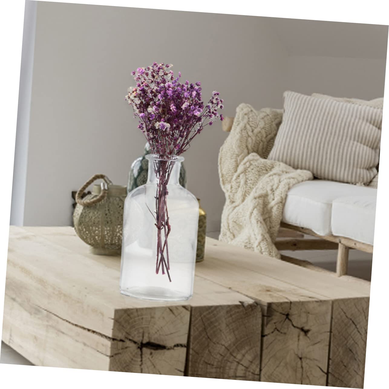 Abaodam 24stücke Teiliges Trockenblumen-Bouquet Aus Schleierkraut Für Hochzeitsdekoration Hohe Blumensträuße Und Tiefrosa Für DIY-Dekoration Und Hausaccessoires