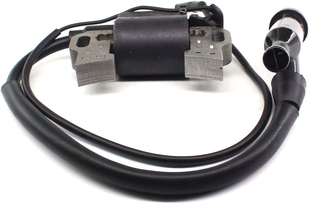 Angled view of the USPEEDA Ignition Coil P54809, highlighting the metal mounting brackets and the coil body.