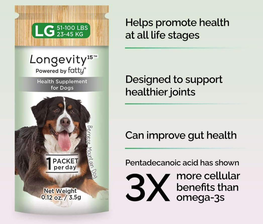 Longevity15 – C15:0 – Fatty Acid Health Supplement for Dogs – Healthy Pet Supplies – for Small Dogs, 1 Pack — Amazon image 3