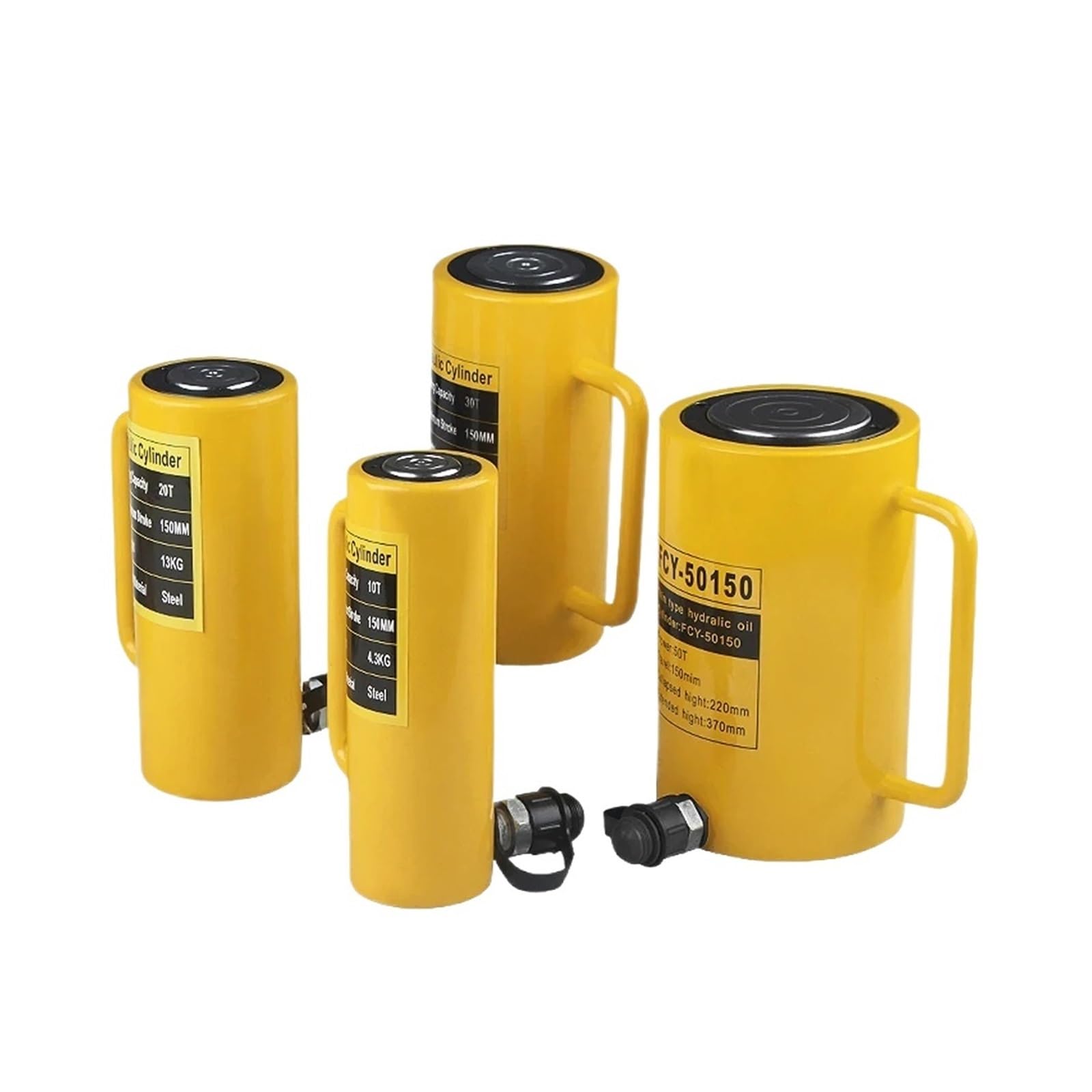 Cilindro hidráulico de tipo largo FCY10T150 de 10T, diseñado para una elevación muy precisa